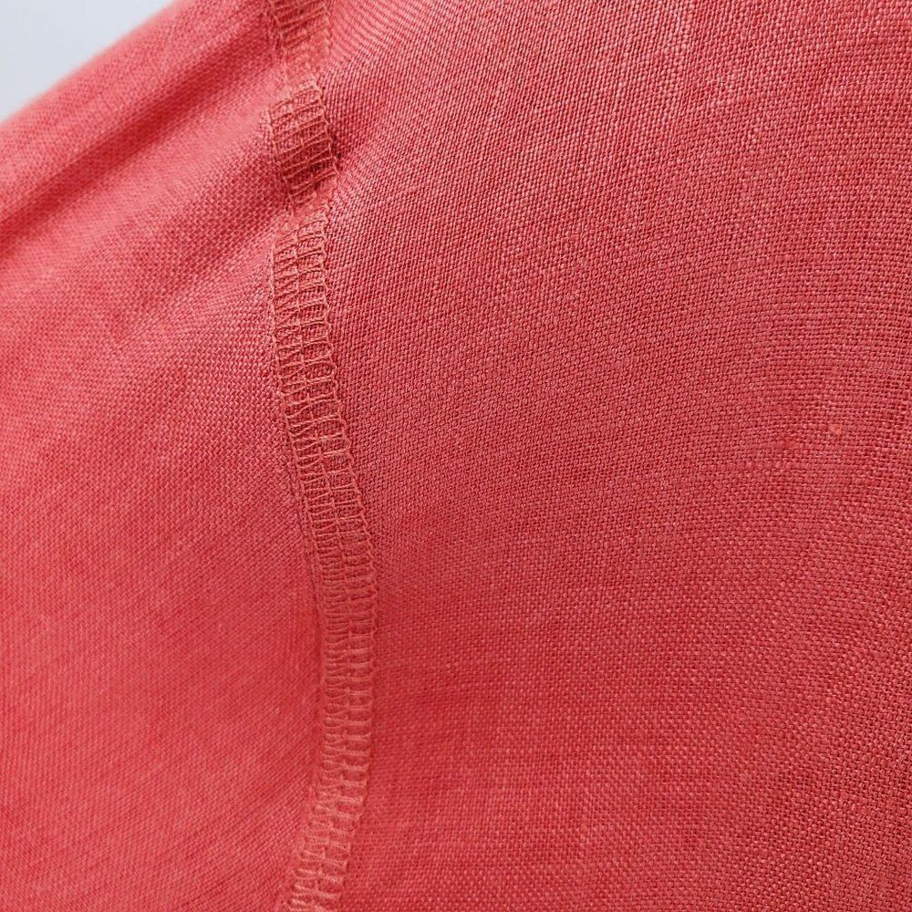 Jones New York Collection Woman Jacket Linen Button Terracotta Size 14W New - Picture 5 of 8